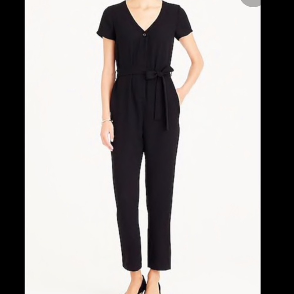 J. Crew Black Button Up Jumpsuit